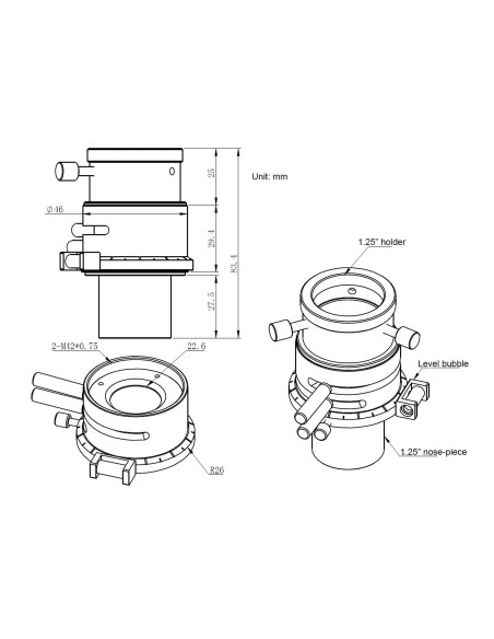 Correcteur de dispersion atmosphérique ADC ZWO