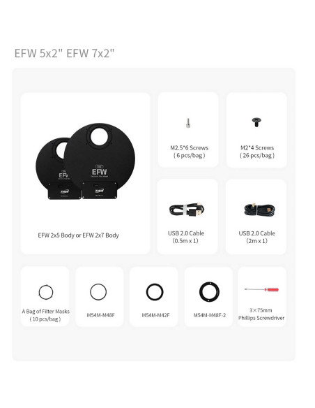 Roue à filtres EFW 7x2" ZWO