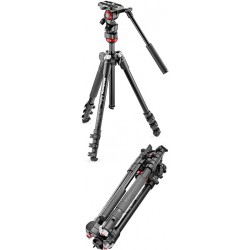 Trépied Manfrotto Kit Befree Live aluminium noir, verrouillage rotatif