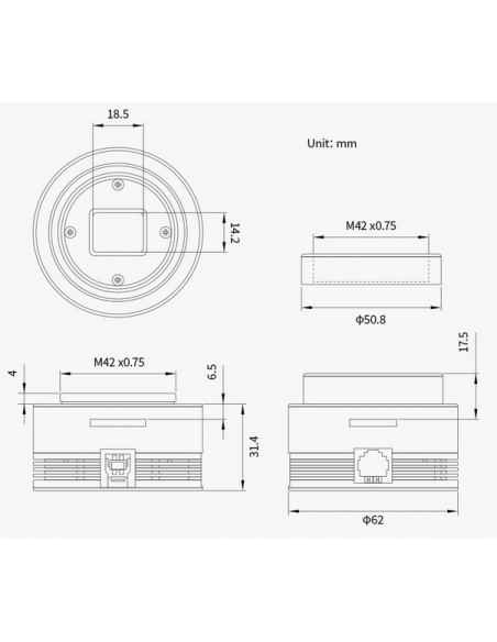 Caméra ASI585MC ZWO