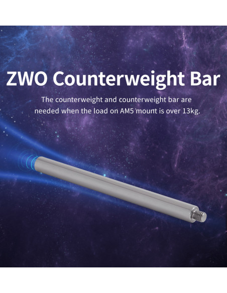 Barre contrepoids ZWO pour AM3 & AM5