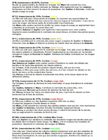 Pack filtres Lune et Planètes Sky Optic