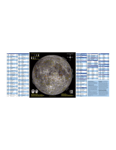 Carte de la Lune plastifiée Orion