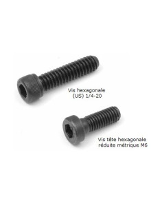 Vis 1/4''-20 et M6 hexagonales