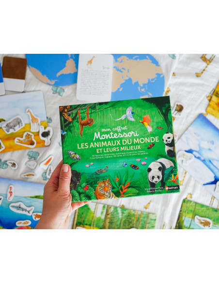 Coffret Montessori : les animaux du monde et leurs milieux